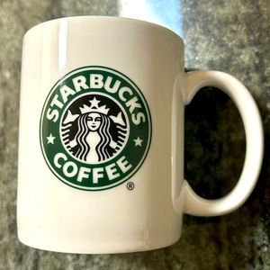 Starbucks Coffee Mug, Classic Company Emblem, white and green, 2006